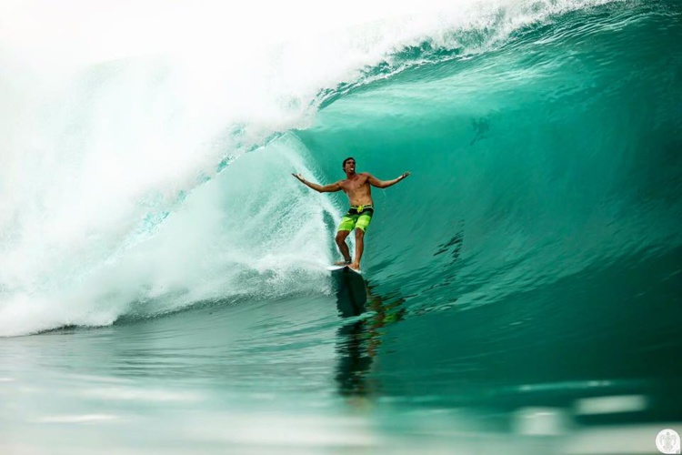 Une vague prise le 26 décembre dernier à Teahupo'o © Ben Thouard Une vague prise le 26 décembre dernier à Teahupo'o © Ben Thouard