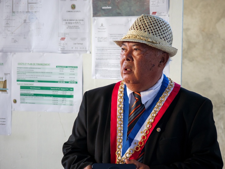 Frédéric Riveta, maire de Rurutu. Frédéric Riveta, maire de Rurutu.