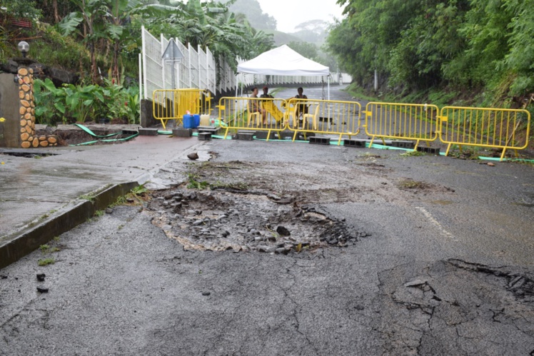 Intempéries : la route de Erima reste déviée Intempéries : la route de Erima reste déviée
