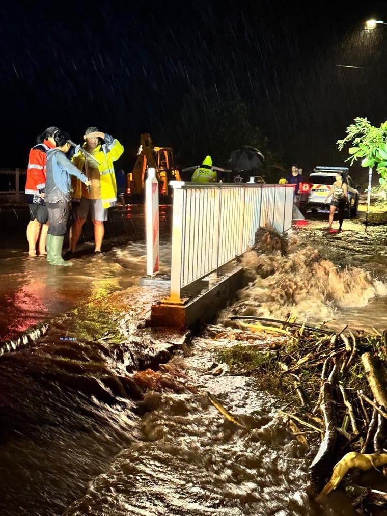 Trois ponts ont été obstrués par des végétaux (Crédit : FB/Moea Hirihiri). Trois ponts ont été obstrués par des végétaux (Crédit : FB/Moea Hirihiri).