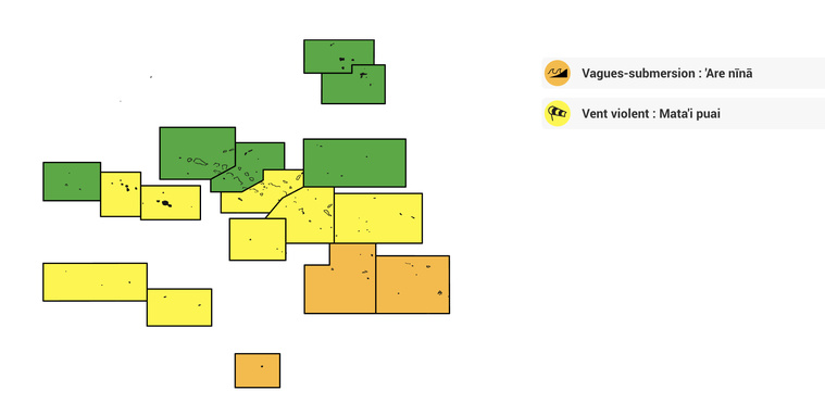 Les Tuamotu Sud et Gambier en vigilance orange pour forte houle Les Tuamotu Sud et Gambier en vigilance orange pour forte houle