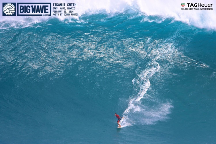 Sa vague a été sélectionnée pour les Big Wave Awards 2016