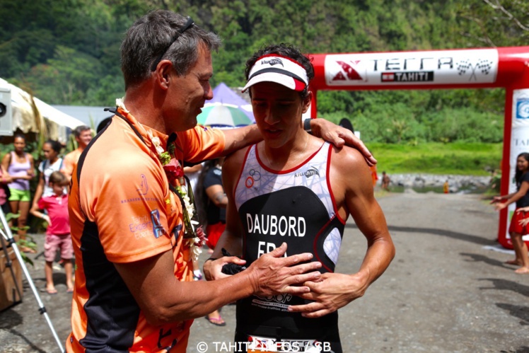Jean Michel Monot à l'arrivée du Xterra Tahiti 2015 Jean Michel Monot à l'arrivée du Xterra Tahiti 2015