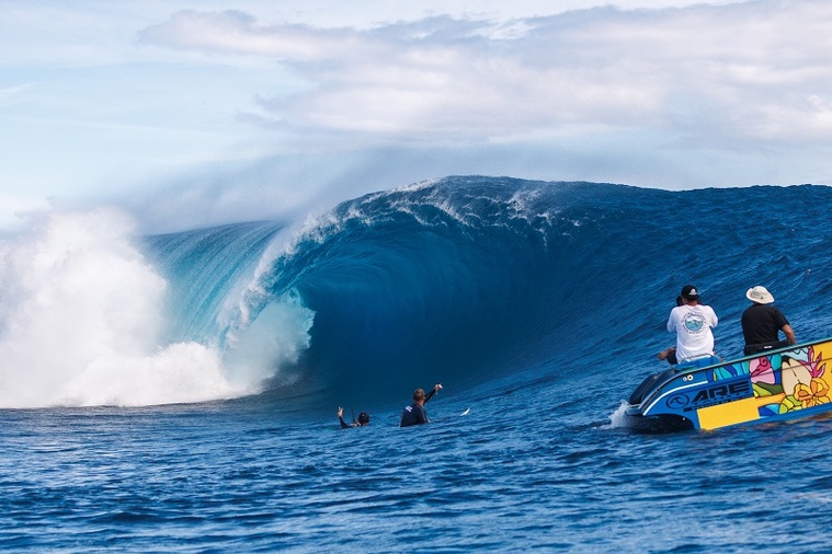 Les conditions étaient parfaites pour l’ouverture de la Tahiti Pro 2025, jeudi matin.