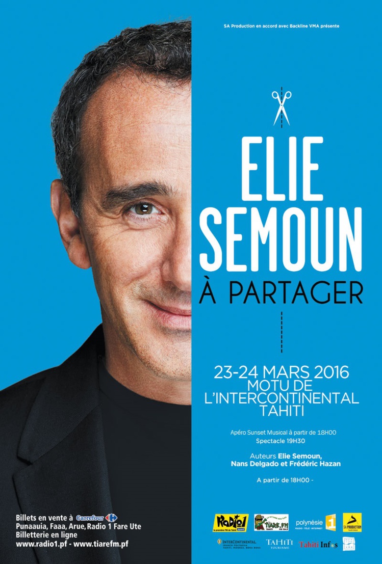 Élie Semoun : du rire "à partager" avec le public polynésien ! Élie Semoun : du rire "à partager" avec le public polynésien !