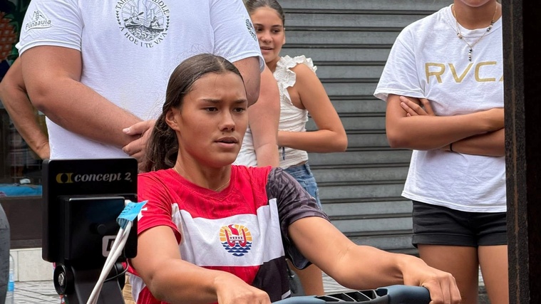 Teranihere Pater, la petite de l’aviron polynésien.