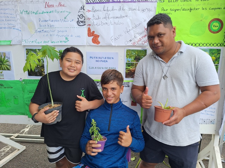 Les élèves du CJA de Paea ont présenté leurs objets d’études.