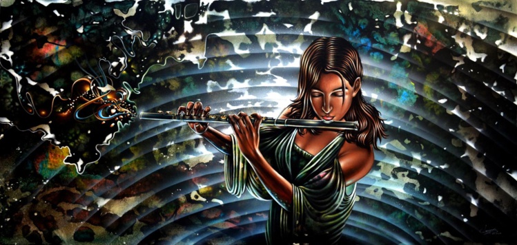 "Euterpe et la flûte cosmique" "Euterpe et la flûte cosmique"