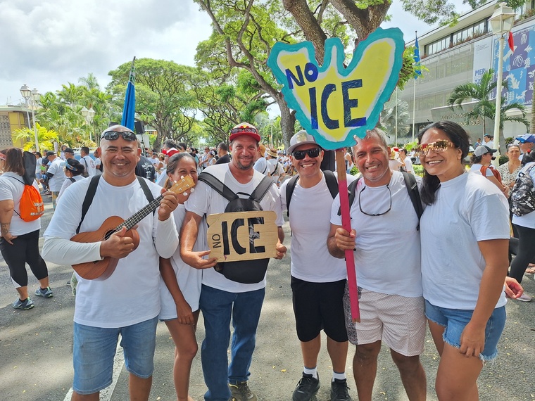 Des résidents de Moorea solidaires de l’événement.
