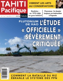 A la Une de Tahiti Pacifique Hebdo :
