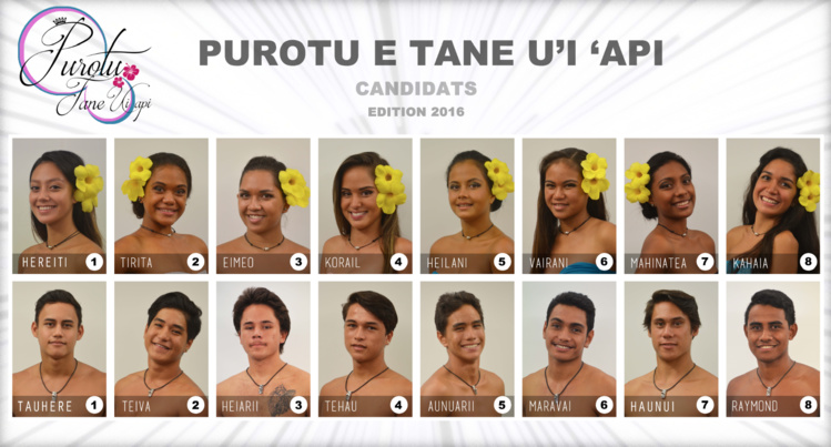 Les seize candidats en lice. Les seize candidats en lice.