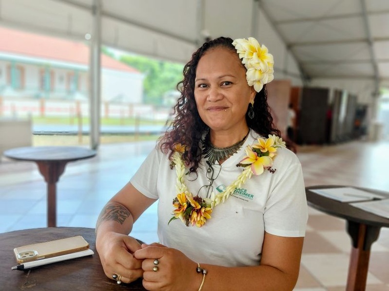 Paloma Maiarii, présidente de France Alzheimer Polynésie. Paloma Maiarii, présidente de France Alzheimer Polynésie.