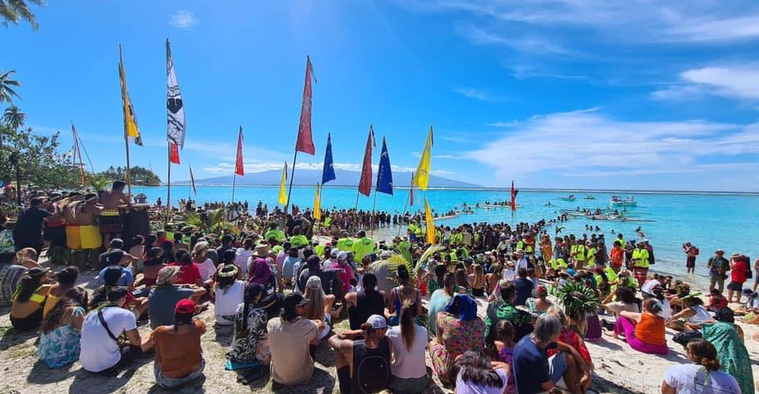 Manifestation du 13 novembre 2021 à Temae ©Fédération Tahei auti ia Moorea Manifestation du 13 novembre 2021 à Temae ©Fédération Tahei auti ia Moorea