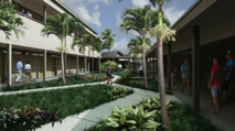Une projection de l'aménagement paysager qui doit être réalisé au collège Tinomana Ebb qui ouvrira ses portes en août prochain. Une projection de l'aménagement paysager qui doit être réalisé au collège Tinomana Ebb qui ouvrira ses portes en août prochain.