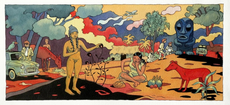 Le héros Luc Leroi de retour à Tahiti (bande dessinée)