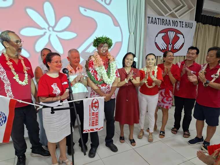 Lionel Lao a été élu président du Tā’atira’a no te hau à l’unanimité ce samedi (Crédit : Anne-Charlotte Lehartel).
