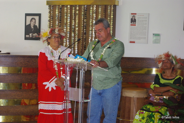 Heremoana Maamaatuaiahutapu ministre de la culture était présent lors de l'inauguration du salon des iles-Sous-le-Vent