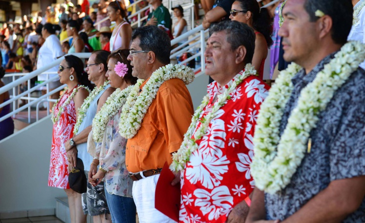 Mr le Président Edouard Fritch était présent, ainsi que Thierry Ariiotima, le président de la fédération de football © Kirvan Baldassari Mr le Président Edouard Fritch était présent, ainsi que Thierry Ariiotima, le président de la fédération de football © Kirvan Baldassari