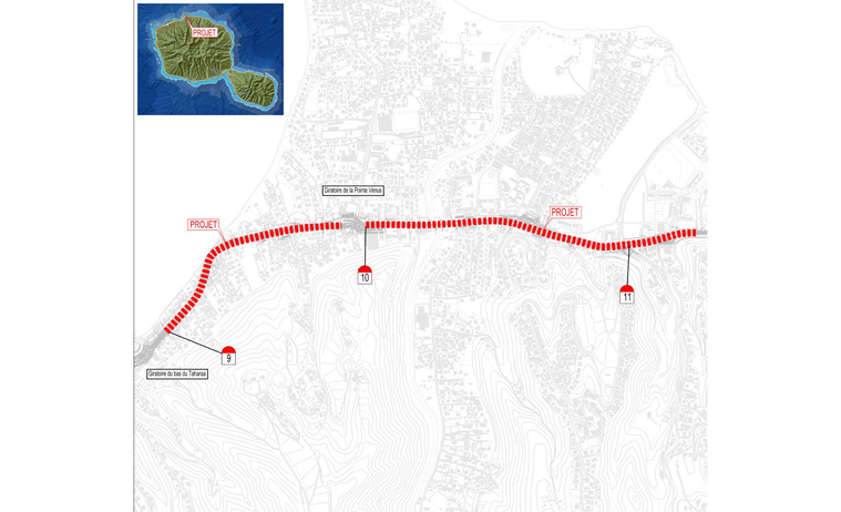 Les pistes engagées pour la 3e voie de Mahina Les pistes engagées pour la 3e voie de Mahina