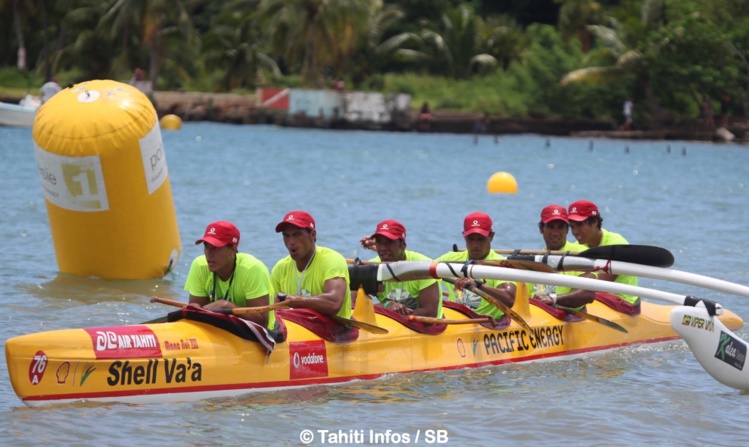 Shell Va'a, qui a gagné la 1e course de la saison, obtient cette fois-ci une belle 2e place