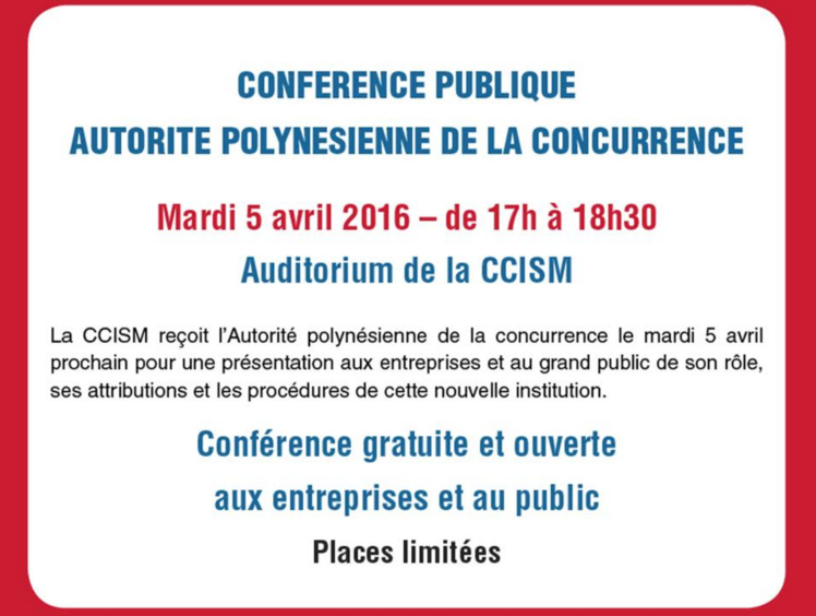 CCISM: Une conférence publique pour tout savoir sur l'autorité de la concurrence CCISM: Une conférence publique pour tout savoir sur l'autorité de la concurrence