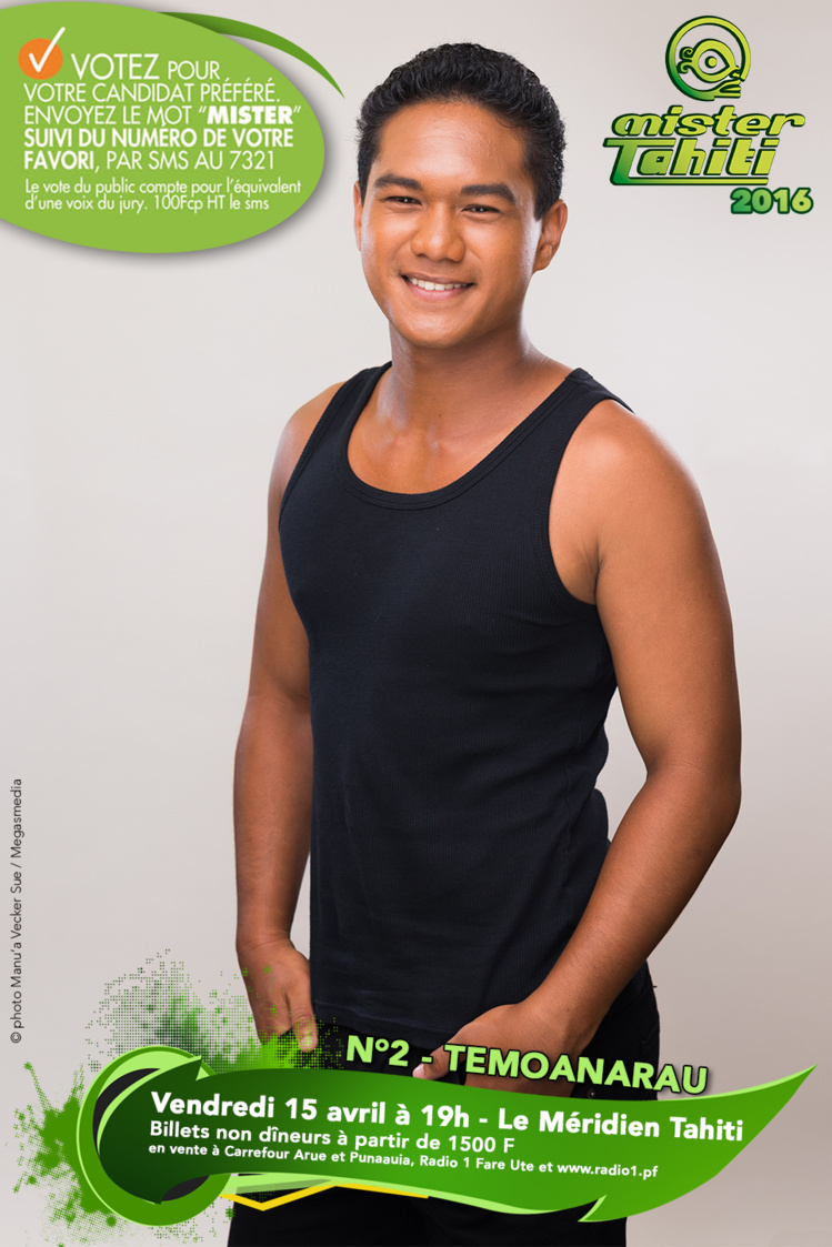 Mister Tahiti 2016 : les candidats n°1 et n°2 Mister Tahiti 2016 : les candidats n°1 et n°2