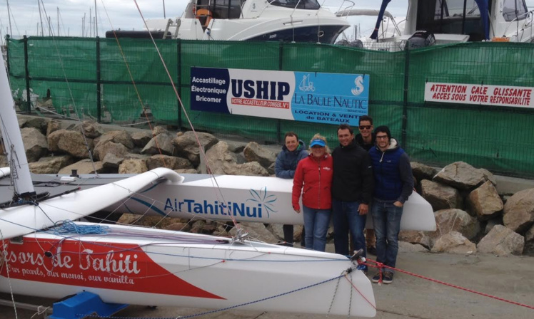 Les marins de Trésors de Tahiti et Isabelle Barbeau.