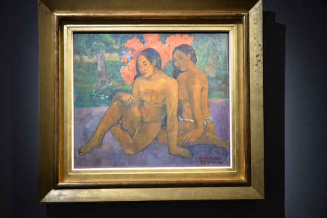 Tableau de Paul Gauguin plein à Hiva Oa " Et l'or de leur corps", 1901