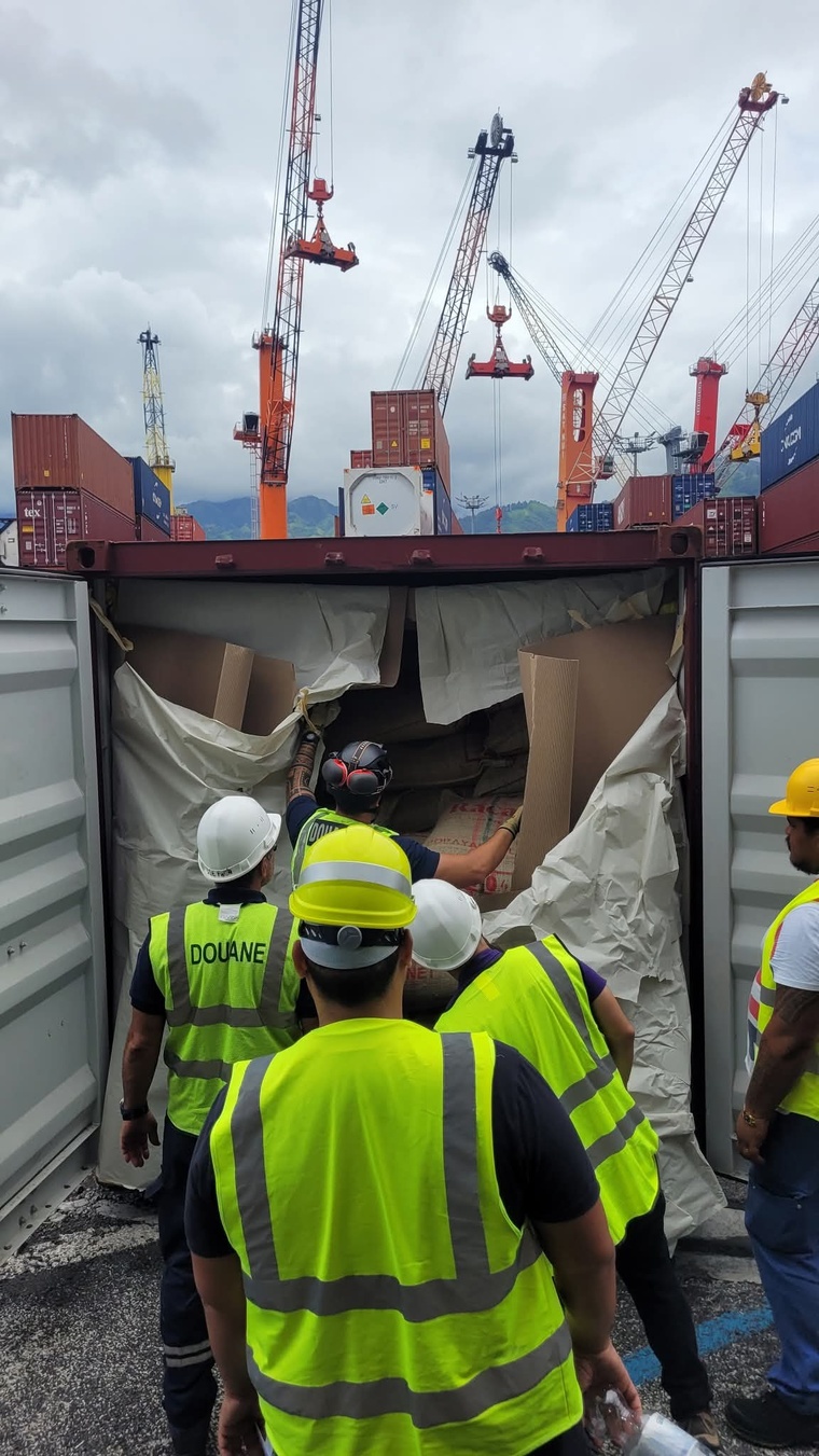 ​30,9 kg de cocaïne saisis au port de Papeete