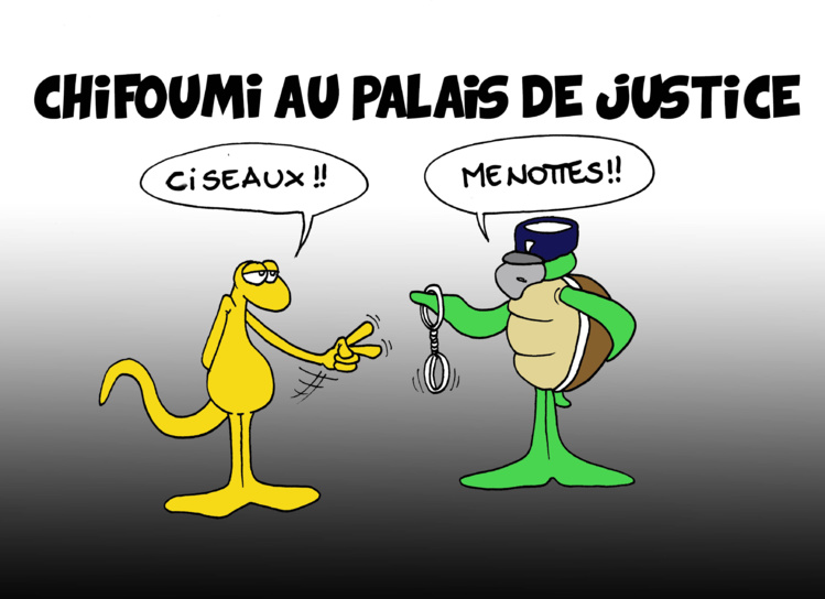"Chifoumi au palais de justice" par Munoz "Chifoumi au palais de justice" par Munoz