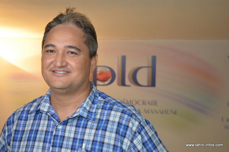 Le représentant souverainiste Richard Tuheiava, mardi matin. Le représentant souverainiste Richard Tuheiava, mardi matin.