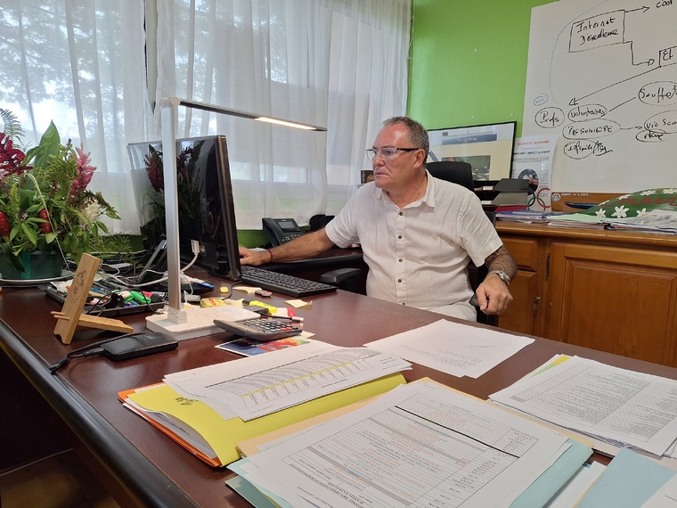 “Des collègues sont en souffrance”, souligne Jérôme Le Guillou, secrétaire académique du SNPDEN-Unsa en Polynésie (Crédit : Anne-Charlotte Lehartel).