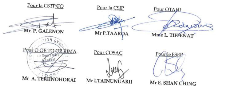 Six organisations syndicales ont signé ce mardi matin le préavis de grève général Six organisations syndicales ont signé ce mardi matin le préavis de grève général