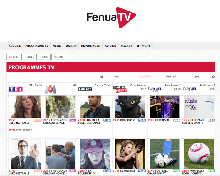 Le programme de 27 chaînes disponibles au fenua Le programme de 27 chaînes disponibles au fenua
