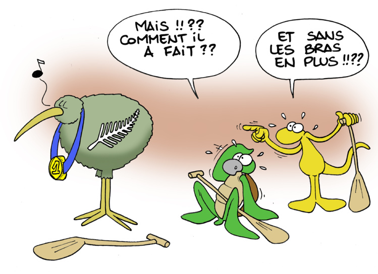 "Va'a : La victoire des kiwis" par Munoz "Va'a : La victoire des kiwis" par Munoz