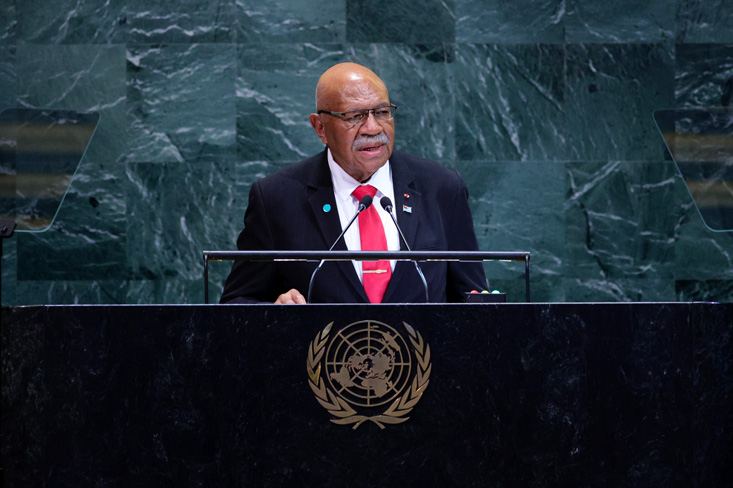 Premier ministre des Fidji, Sitiveni Rabuka. Leonardo MUNOZ / AFP