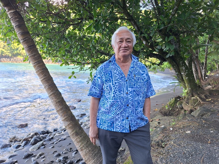 Vincent Maono, tête de liste Tavini ia Hitia’a o te Ra (Crédit : Anne-Charlotte Lehartel).