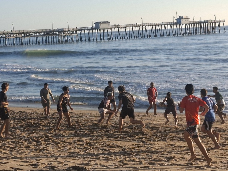 La plage a été un des lieux d’entraînement durant le stage. La plage a été un des lieux d’entraînement durant le stage.