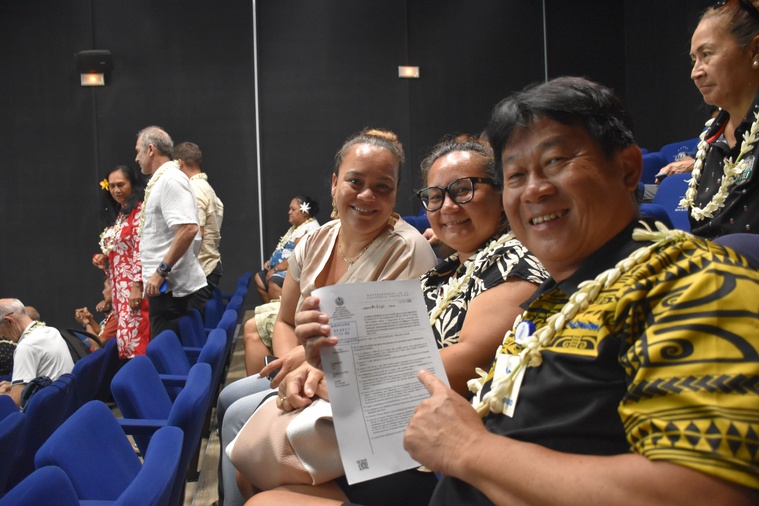 Les membres de la  Polynesia Taekwondo étaient présents pour signer le contrat.