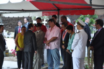 Lors de la visite de François Hollande sur la tombe de Puvana'a Oopa Lors de la visite de François Hollande sur la tombe de Puvana'a Oopa
