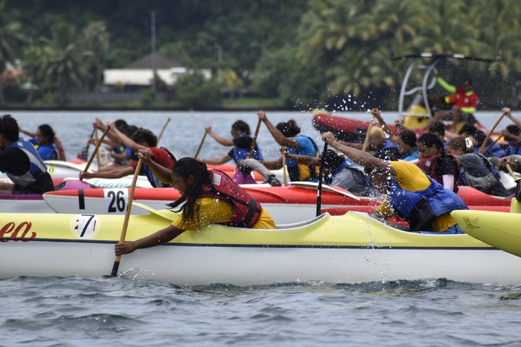 Top départ de la dernière étape entre Toahotu et Taravao (Crédit : Anne-Charlotte Lehartel).