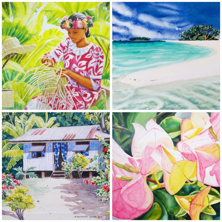 "La qualité de vie locale et la beauté des paysages" ont inspiré l'artiste qui réside à Moorea. "La qualité de vie locale et la beauté des paysages" ont inspiré l'artiste qui réside à Moorea.
