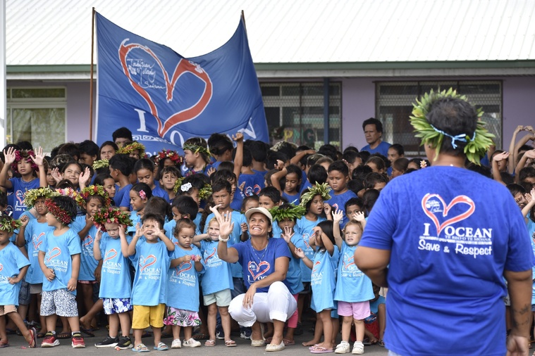 Plusieurs séquences ont été tournées à l’école Potii de Vairao (Crédit : Anne-Charlotte Lehartel).