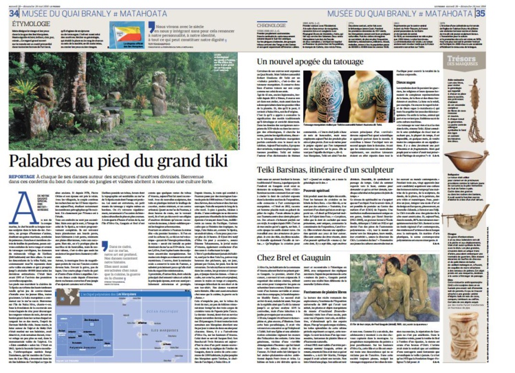 Les Marquises à l'honneur dans le Figaro ce week-end Les Marquises à l'honneur dans le Figaro ce week-end