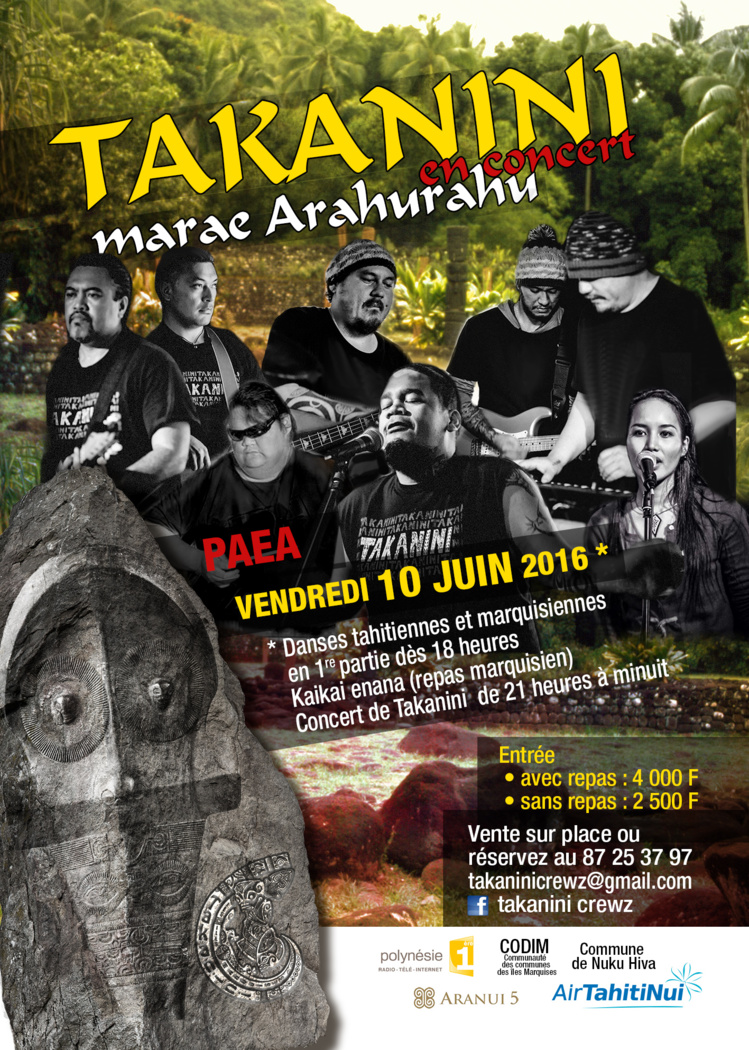 Le groupe marquisien se produira le 10 juin sur le site sacré du marae Arahurahu, à Paea.