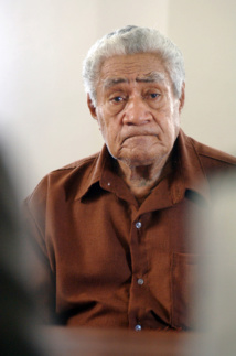 Photo prise le 12 novembre 2008 à Matâ'utu à Wallis et Futuna de l'ancien Lavelua (roi coutumier) Kappeliele Faupala (illustration).