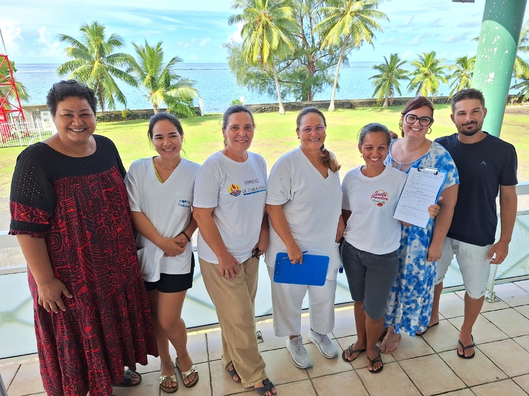 Plusieurs infirmiers et sages-femmes de l’hôpital de Taravao se sont mobilisés.