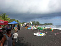 vu de la plage et des box du Tag Team 2015