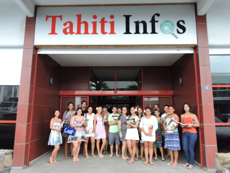 Les élèves de prépa HEC du lycée de Papara ont visité la rédaction de Tahiti Infos vendredi.