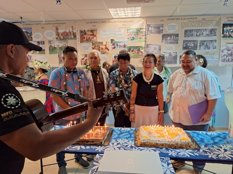 La grande famille de la MFR de Papara était réunie pour l’occasion.